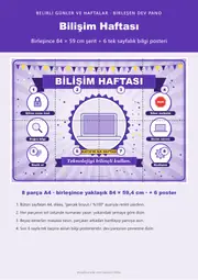 Bilişim Haftası Pano Şeridi ve 6 Bilgi Posteri (8 parça · 84 × 59 cm) — 1. sayfa