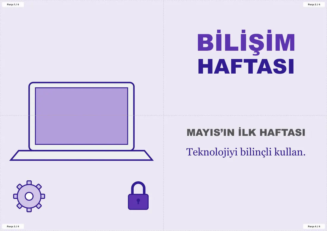Bilişim Haftası Pano ve Etkinlik Paketi birleşik görünüm