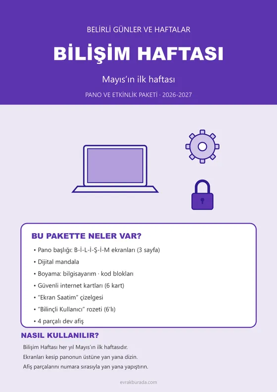 Bilişim Haftası Pano ve Etkinlik Paketi kapağı