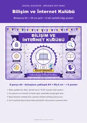 Bilişim ve İnternet Kulübü Pano Şeridi ve 6 Bilgi Posteri (8 parça · 84 × 59 cm) — 1. sayfa
