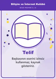 Bilişim ve İnternet Kulübü Pano Şeridi ve 6 Bilgi Posteri (8 parça · 84 × 59 cm) — 14. sayfa