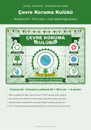 Çevre Koruma Kulübü Pano Şeridi ve 6 Bilgi Posteri (8 parça · 84 × 59 cm) — 1. sayfa