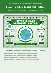 Çevre ve İklim Değişikliği Haftası Pano Şeridi ve 6 Bilgi Posteri (8 parça · 84 × 59 cm) — 1. sayfa