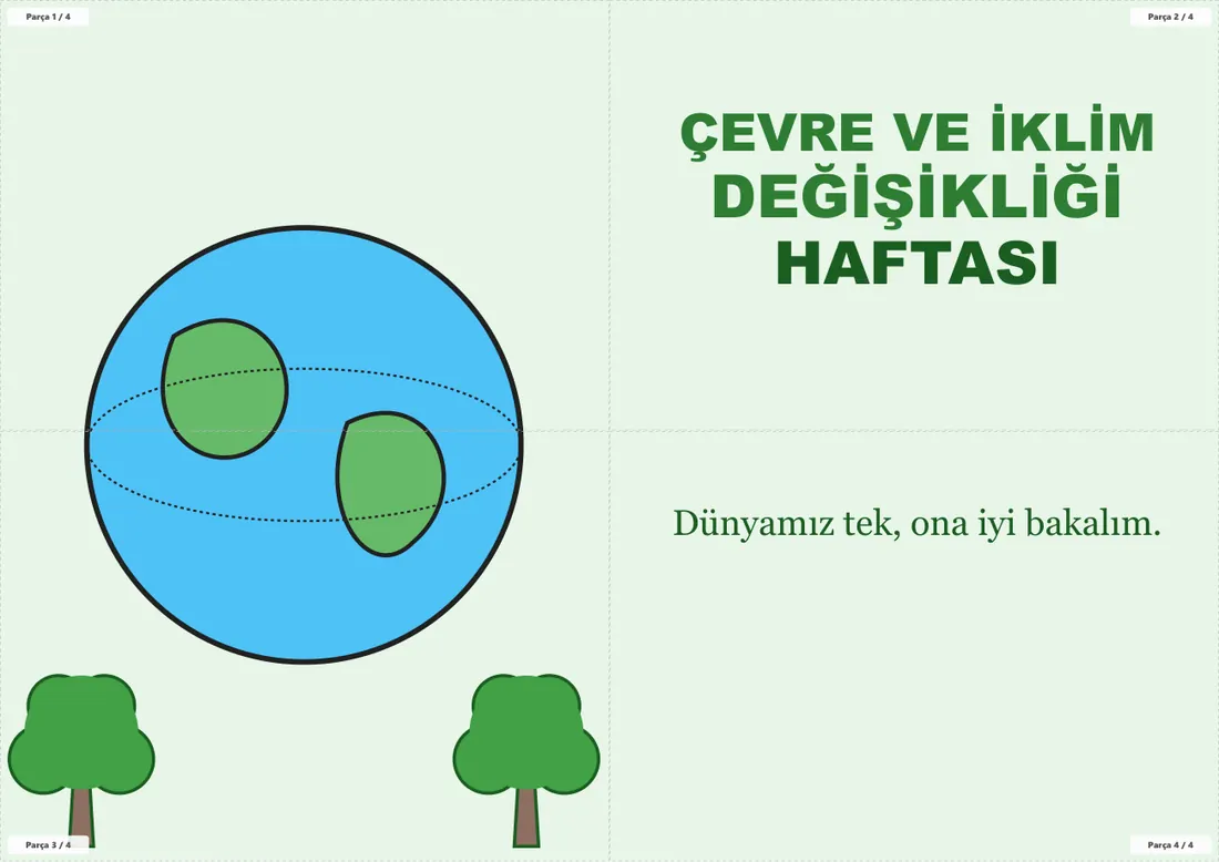 Çevre ve İklim Değişikliği Haftası Pano ve Etkinlik Paketi birleşik görünüm