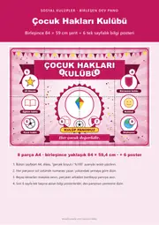 Çocuk Hakları Kulübü Pano Şeridi ve 6 Bilgi Posteri (8 parça · 84 × 59 cm) — 1. sayfa