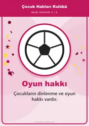 Çocuk Hakları Kulübü Pano Şeridi ve 6 Bilgi Posteri (8 parça · 84 × 59 cm) — 12. sayfa