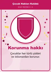 Çocuk Hakları Kulübü Pano Şeridi ve 6 Bilgi Posteri (8 parça · 84 × 59 cm) — 13. sayfa
