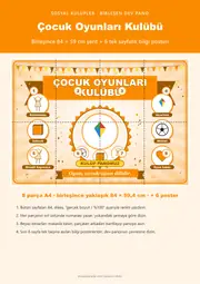 Çocuk Oyunları Kulübü Pano Şeridi ve 6 Bilgi Posteri (8 parça · 84 × 59 cm) — 1. sayfa