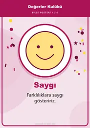 Değerler Kulübü Pano Şeridi ve 6 Bilgi Posteri (8 parça · 84 × 59 cm) — 10. sayfa