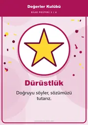 Değerler Kulübü Pano Şeridi ve 6 Bilgi Posteri (8 parça · 84 × 59 cm) — 12. sayfa