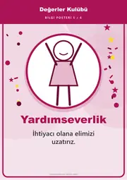 Değerler Kulübü Pano Şeridi ve 6 Bilgi Posteri (8 parça · 84 × 59 cm) — 14. sayfa