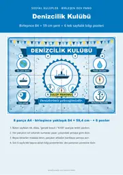 Denizcilik Kulübü Pano Şeridi ve 6 Bilgi Posteri (8 parça · 84 × 59 cm) — 1. sayfa