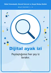 Dijital Vatandaşlık, Güvenli İnternet ve Sosyal Medya Kulübü Pano Şeridi ve 6 Bilgi Posteri (8 parça · 84 × 59 cm) — 10. sayfa