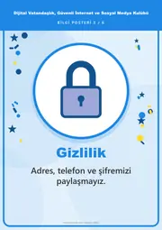 Dijital Vatandaşlık, Güvenli İnternet ve Sosyal Medya Kulübü Pano Şeridi ve 6 Bilgi Posteri (8 parça · 84 × 59 cm) — 12. sayfa