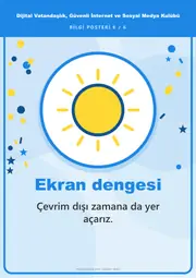 Dijital Vatandaşlık, Güvenli İnternet ve Sosyal Medya Kulübü Pano Şeridi ve 6 Bilgi Posteri (8 parça · 84 × 59 cm) — 15. sayfa