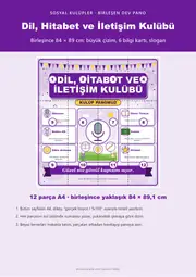 Dil, Hitabet ve İletişim Kulübü Dev Panosu (12 parça · 84 × 89 cm) — 1. sayfa