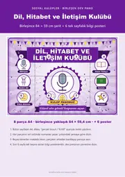 Dil, Hitabet ve İletişim Kulübü Pano Şeridi ve 6 Bilgi Posteri (8 parça · 84 × 59 cm) — 1. sayfa
