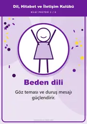 Dil, Hitabet ve İletişim Kulübü Pano Şeridi ve 6 Bilgi Posteri (8 parça · 84 × 59 cm) — 11. sayfa