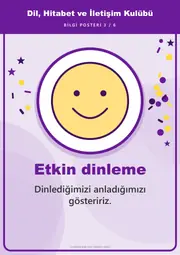 Dil, Hitabet ve İletişim Kulübü Pano Şeridi ve 6 Bilgi Posteri (8 parça · 84 × 59 cm) — 12. sayfa