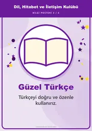 Dil, Hitabet ve İletişim Kulübü Pano Şeridi ve 6 Bilgi Posteri (8 parça · 84 × 59 cm) — 13. sayfa