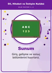 Dil, Hitabet ve İletişim Kulübü Pano Şeridi ve 6 Bilgi Posteri (8 parça · 84 × 59 cm) — 14. sayfa