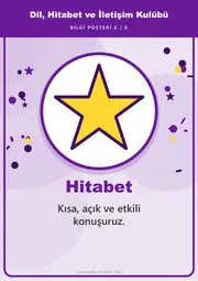 Dil, Hitabet ve İletişim Kulübü Pano Şeridi ve 6 Bilgi Posteri (8 parça · 84 × 59 cm) — 15. sayfa