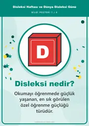 Disleksi Haftası ve Dünya Disleksi Günü Pano Şeridi ve 6 Bilgi Posteri (8 parça · 84 × 59 cm) — 10. sayfa