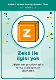 Disleksi Haftası ve Dünya Disleksi Günü Pano Şeridi ve 6 Bilgi Posteri (8 parça · 84 × 59 cm) — 11. sayfa