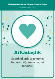 Disleksi Haftası ve Dünya Disleksi Günü Pano Şeridi ve 6 Bilgi Posteri (8 parça · 84 × 59 cm) — 15. sayfa