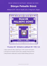 Dünya Felsefe Günü Dev Panosu (12 parça · 84 × 89 cm) — 1. sayfa