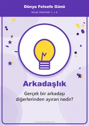 Dünya Felsefe Günü Pano Şeridi ve 6 Bilgi Posteri (8 parça · 84 × 59 cm) — 10. sayfa