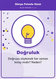 Dünya Felsefe Günü Pano Şeridi ve 6 Bilgi Posteri (8 parça · 84 × 59 cm) — 12. sayfa