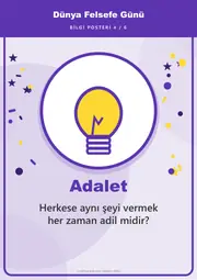 Dünya Felsefe Günü Pano Şeridi ve 6 Bilgi Posteri (8 parça · 84 × 59 cm) — 13. sayfa