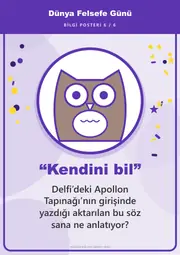 Dünya Felsefe Günü Pano Şeridi ve 6 Bilgi Posteri (8 parça · 84 × 59 cm) — 15. sayfa