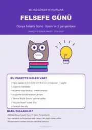 Dünya Felsefe Günü Pano ve Etkinlik Paketi — 1. sayfa
