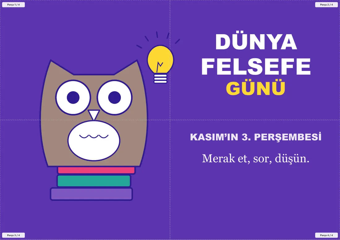 Dünya Felsefe Günü Pano ve Etkinlik Paketi birleşik görünüm