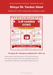 Dünya İlk Yardım Günü Dev Panosu (12 parça · 84 × 89 cm) — 1. sayfa