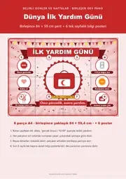 Dünya İlk Yardım Günü Pano Şeridi ve 6 Bilgi Posteri (8 parça · 84 × 59 cm) — 1. sayfa