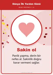 Dünya İlk Yardım Günü Pano Şeridi ve 6 Bilgi Posteri (8 parça · 84 × 59 cm) — 11. sayfa