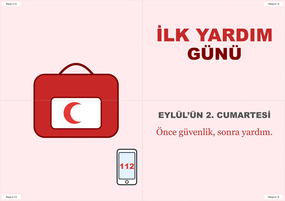 Dünya İlk Yardım Günü Pano ve Etkinlik Paketi birleşik görünüm