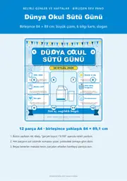 Dünya Okul Sütü Günü Dev Panosu (12 parça · 84 × 89 cm) — 1. sayfa