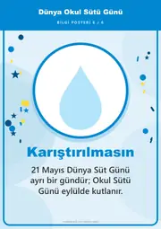Dünya Okul Sütü Günü Pano Şeridi ve 6 Bilgi Posteri (8 parça · 84 × 59 cm) — 15. sayfa