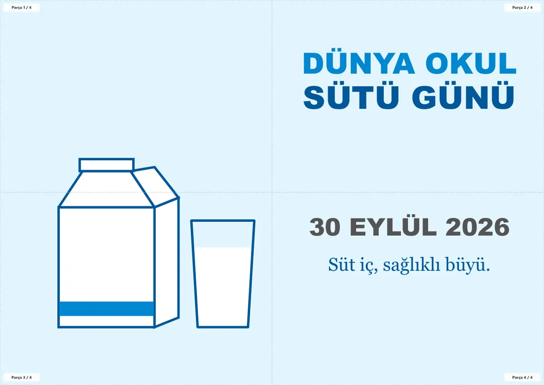 Dünya Okul Sütü Günü Pano ve Etkinlik Paketi birleşik görünüm