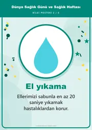 Dünya Sağlık Günü ve Sağlık Haftası Pano Şeridi ve 6 Bilgi Posteri (8 parça · 84 × 59 cm) — 11. sayfa