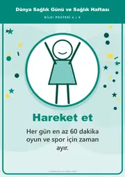 Dünya Sağlık Günü ve Sağlık Haftası Pano Şeridi ve 6 Bilgi Posteri (8 parça · 84 × 59 cm) — 13. sayfa