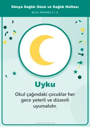 Dünya Sağlık Günü ve Sağlık Haftası Pano Şeridi ve 6 Bilgi Posteri (8 parça · 84 × 59 cm) — 14. sayfa