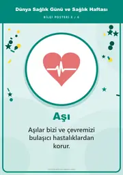 Dünya Sağlık Günü ve Sağlık Haftası Pano Şeridi ve 6 Bilgi Posteri (8 parça · 84 × 59 cm) — 15. sayfa