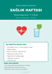 Dünya Sağlık Günü ve Sağlık Haftası Pano ve Etkinlik Paketi — 1. sayfa