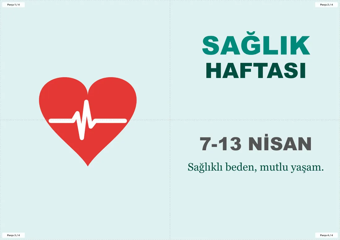 Dünya Sağlık Günü ve Sağlık Haftası Pano ve Etkinlik Paketi birleşik görünüm