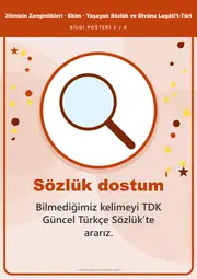 Dilimizin Zenginlikleri Ekim Panosu: Yaşayan Sözlük ve Dîvânu Lugâti’t-Türk — Pano Şeridi ve 6 Bilgi Posteri (8 parça) — 14. sayfa